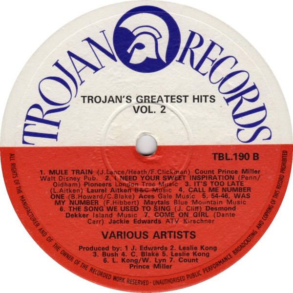 Various - Trojan's Greatest Hits Vol. 2 | Trojan Records (TBL 190) - 4 Various - Trojan's Greatest Hits Vol. 2 | Trojan Records (TBL 190) - 4