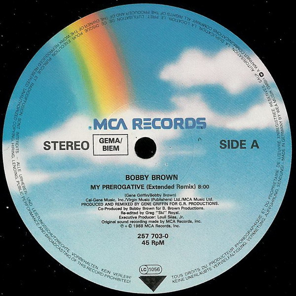 Bobby Brown - My Prerogative (Extended Remix) | MCA Records (257 703-0) - 3