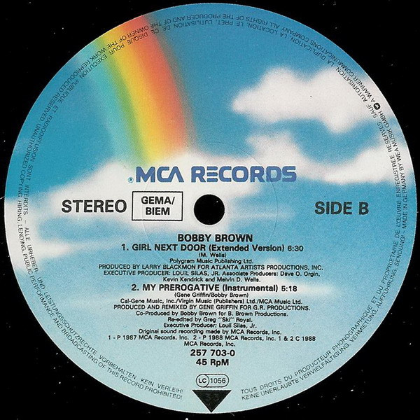 Bobby Brown - My Prerogative (Extended Remix) | MCA Records (257 703-0) - 4