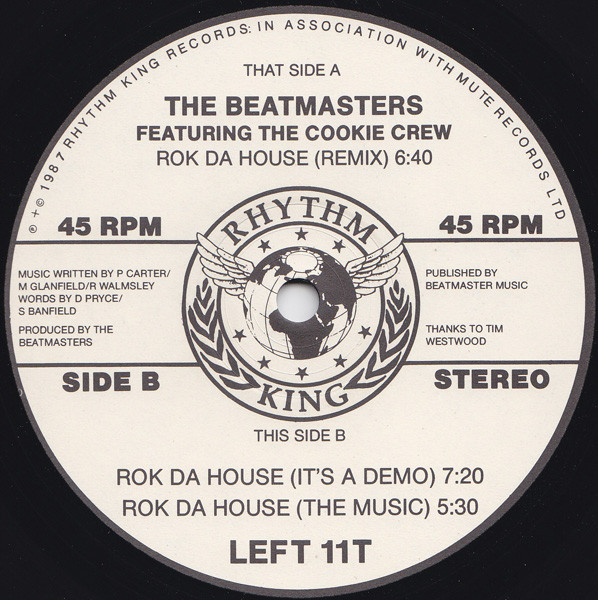 The Beatmasters Featuring The Cookie Crew - Rok Da House (Remix) | Rhythm King (LEFT 11T) - 2 The Beatmasters Featuring The Cookie Crew - Rok Da House (Remix) | Rhythm King (LEFT 11T) - 2
