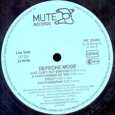Depeche Mode - Love In Itself · 2 And Live Tracks | Mute (L 12 Bong 4) - 4