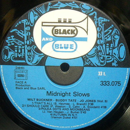 Milt Buckner , Buddy Tate , Jo Jones - Midnight Slows Vol 5 | Black And Blue (333 075) - 3 Milt Buckner , Buddy Tate , Jo Jones - Midnight Slows Vol 5 | Black And Blue (333 075) - 3