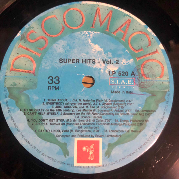 Various - Super Hits Vol.2 | Discomagic Records (LP 520) Various - Super Hits Vol.2 | Discomagic Records (LP 520)
