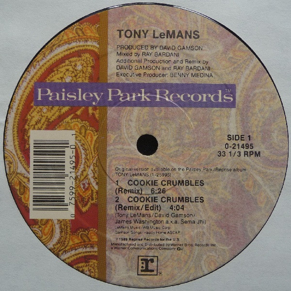 Tony LeMans - Cookie Crumbles | Paisley Park (0-21495)