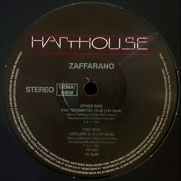 Marco Zaffarano - Pax Technetos / Soylent | Harthouse (HH 063) - main