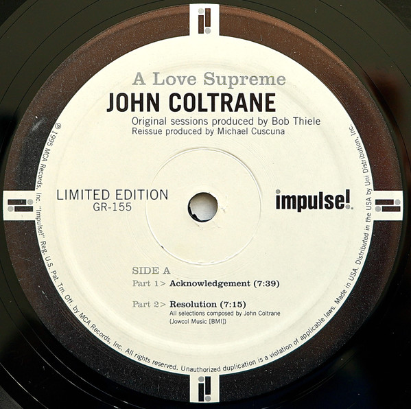 John Coltrane - A Love Supreme | Impulse! (GR-155) - 4
