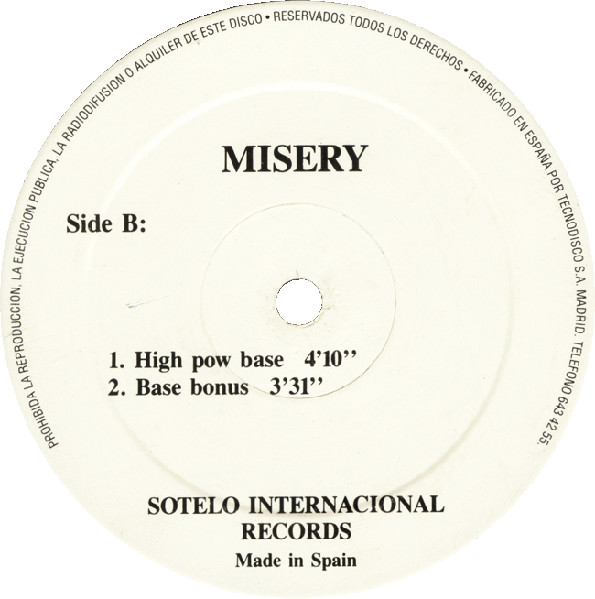 Misery - High Pow | Sotelo Internacional Records (S-076-L) - 3