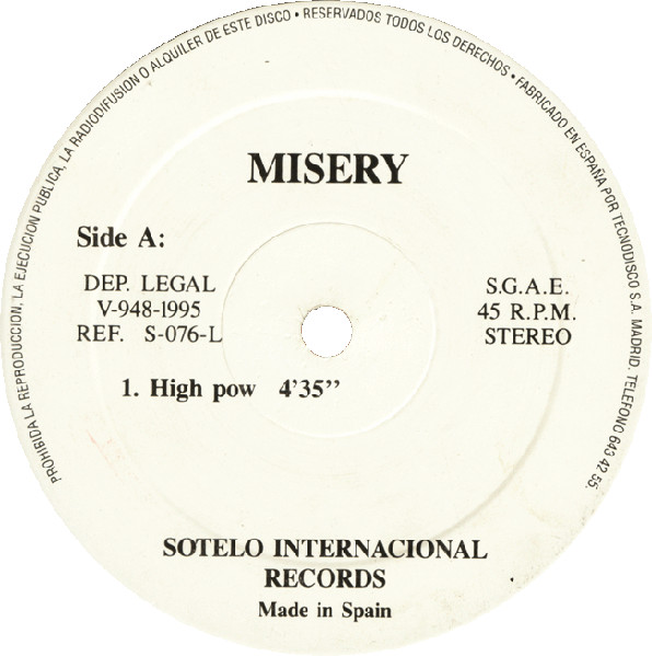 Misery - High Pow | Sotelo Internacional Records (S-076-L) - 2