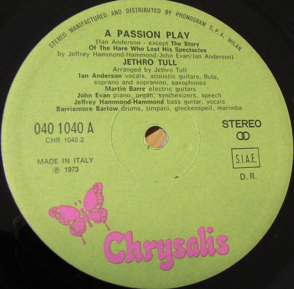 Jethro Tull - A Passion Play | Chrysalis (040 1040 A) - 4