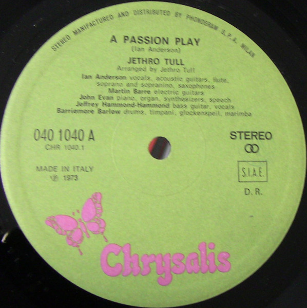 Jethro Tull - A Passion Play | Chrysalis (040 1040 A) - 3