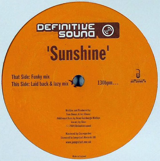 Definitive Sound - Sunshine | Jumpstart Records (JUMP 001)