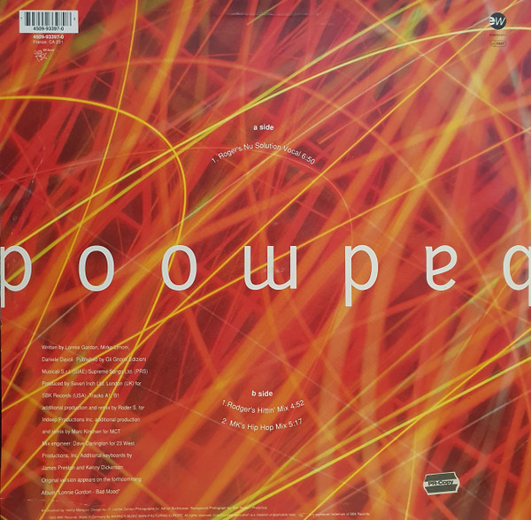 Lonnie Gordon - Bad Mood | SBK Records (4509-93397-0) - 2