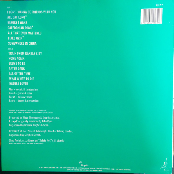 Shop Assistants - Shop Assistants | Blue Guitar (AZLP 2) - 2 Shop Assistants - Shop Assistants | Blue Guitar (AZLP 2) - 2