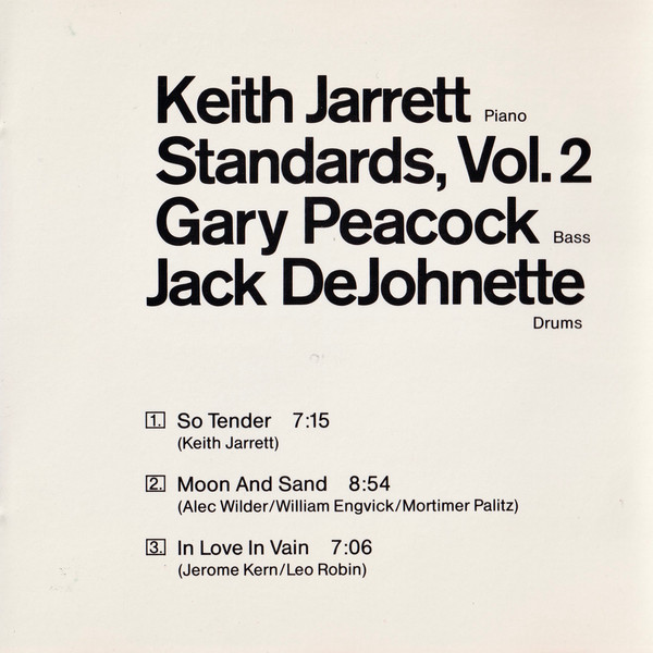 Keith Jarrett , Gary Peacock , Jack DeJohnette - Standards, Vol. 2 | ECM Records (ECM 1289) - 3