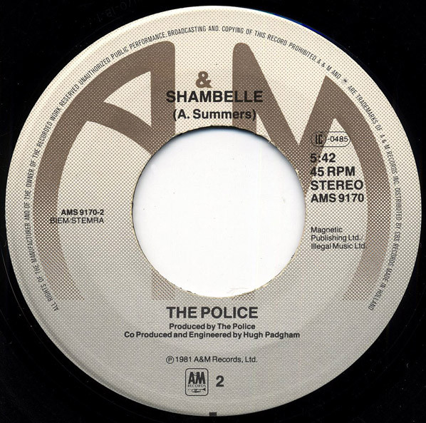 The Police - Every Little Thing She Does Is Magic | A&M Records (AMS 9170) - 4 The Police - Every Little Thing She Does Is Magic | A&M Records (AMS 9170) - 4