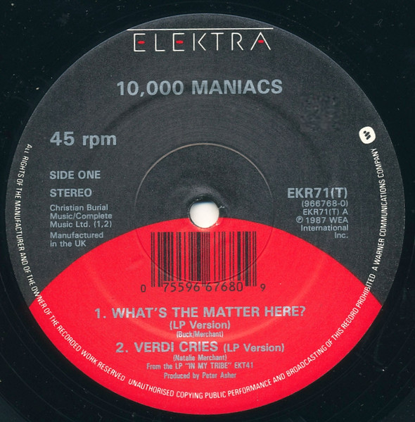 10,000 Maniacs - What's The Matter Here? | Elektra (EKR 71 T) - 3 10,000 Maniacs - What's The Matter Here? | Elektra (EKR 71 T) - 3