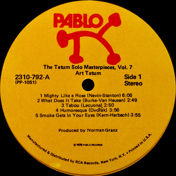 Art Tatum - The Tatum Solo Masterpieces, Vol. 7 | Pablo Records (2310 792) - 3