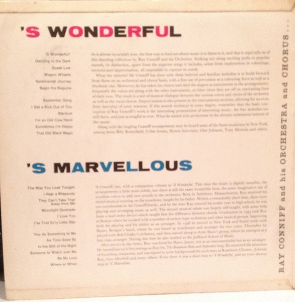 Ray Conniff - 'S Wonderful - 'S Marvellous | CBS (DPG 66001-A-B) - 2