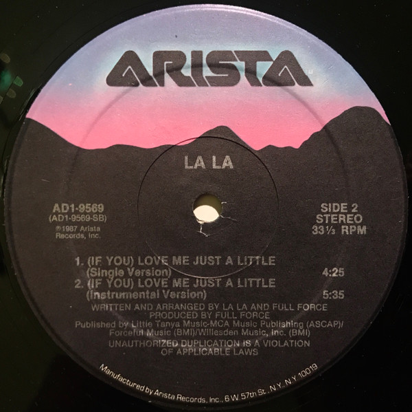 La La - (If You) Love Me Just A Little | Arista (AD1-9569) La La - (If You) Love Me Just A Little | Arista (AD1-9569)
