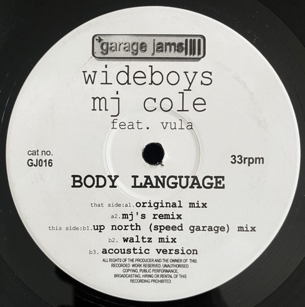 The Wideboys , MJ Cole Feat. Vula - Body Language | Garage Jams (GJ016) - main