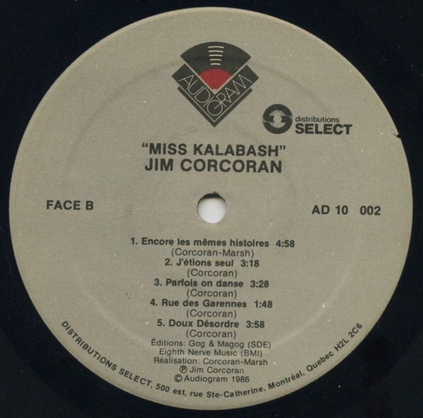 Jim Corcoran - Miss Kalabash | Audiogram (AD 10002) - 4