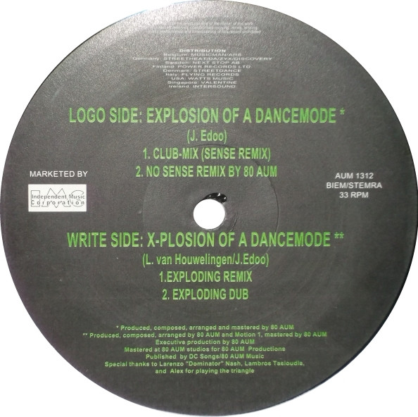 Motion 1 - Explosion Of A Dancemode | 80 Aum Records (AUM 1312) - 4