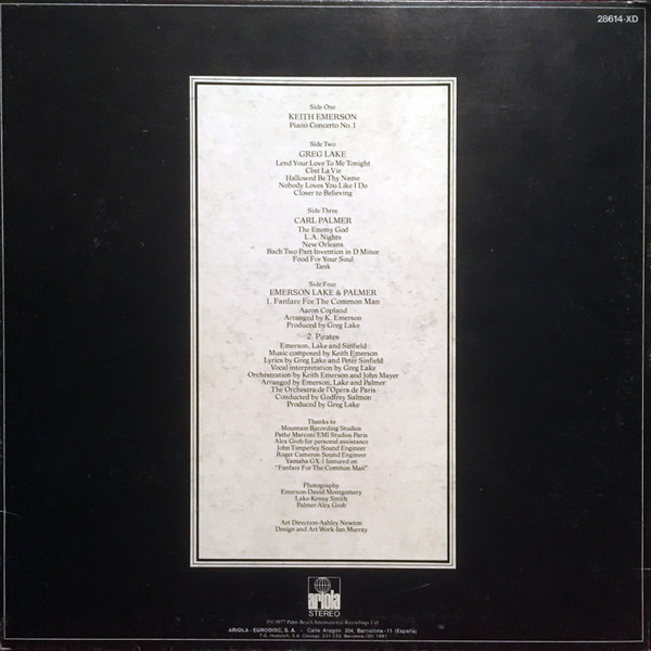 Emerson, Lake & Palmer - Works (Volume 1) | Ariola (28 614 XD) - 4