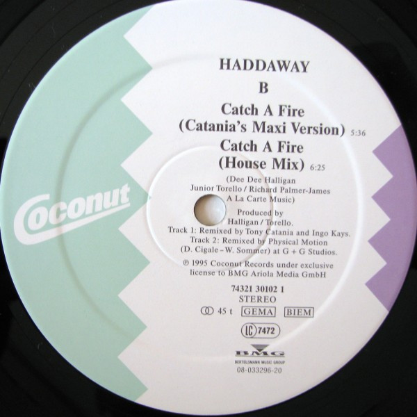 Haddaway - Catch A Fire | Coconut (74321 30102 1) - 4