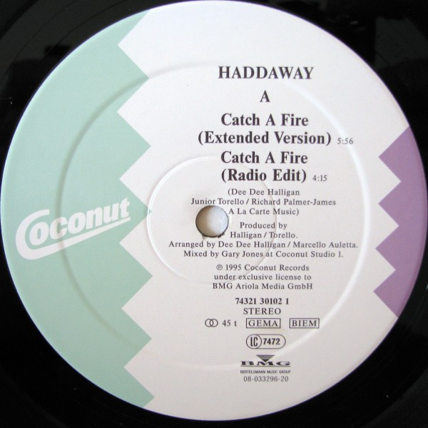 Haddaway - Catch A Fire | Coconut (74321 30102 1) - 3