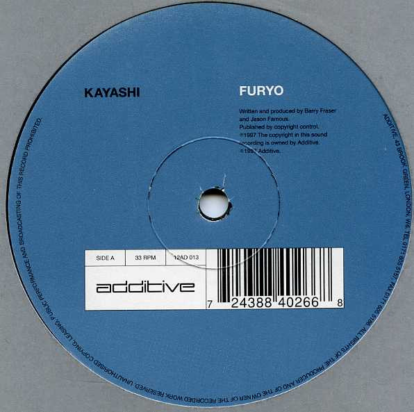 Kayashi - Furyo / Progression | Additive (12AD 013)