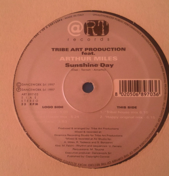 Tribe Art Productions Feat. Arthur Miles - Sunshine Day | Art Records (ART 897-03) - main