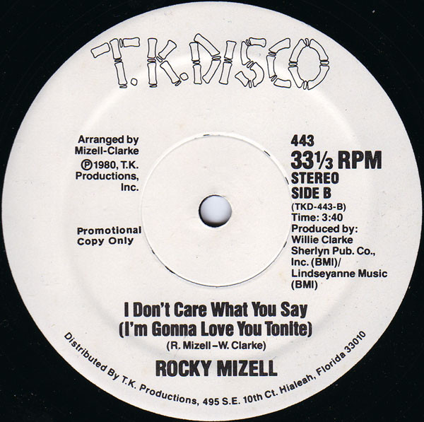 Rocky Mizell - Let's Go Dancing | T.K. Disco (443) - 2 Rocky Mizell - Let's Go Dancing | T.K. Disco (443) - 2