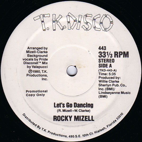 Rocky Mizell - Let's Go Dancing | T.K. Disco (443) - main Rocky Mizell - Let's Go Dancing | T.K. Disco (443) - main