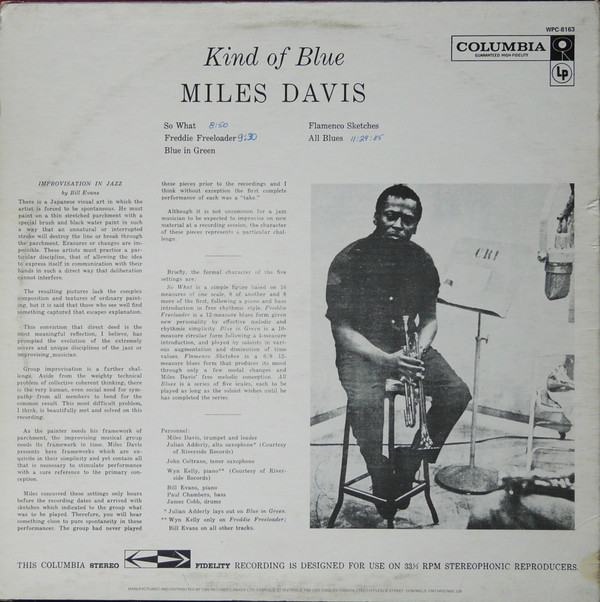 Miles Davis - Kind Of Blue | Columbia (WPC-8163)