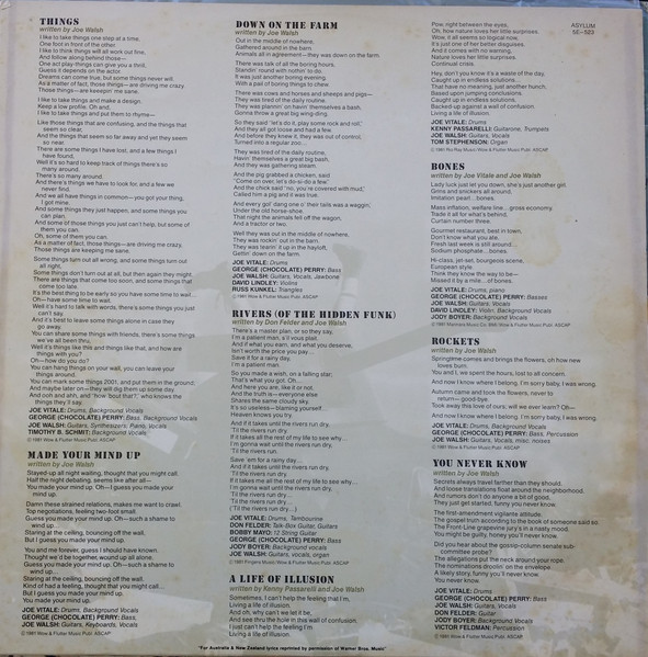 Joe Walsh - There Goes the Neighborhood | Asylum Records (5E-523) - 3 Joe Walsh - There Goes the Neighborhood | Asylum Records (5E-523) - 3