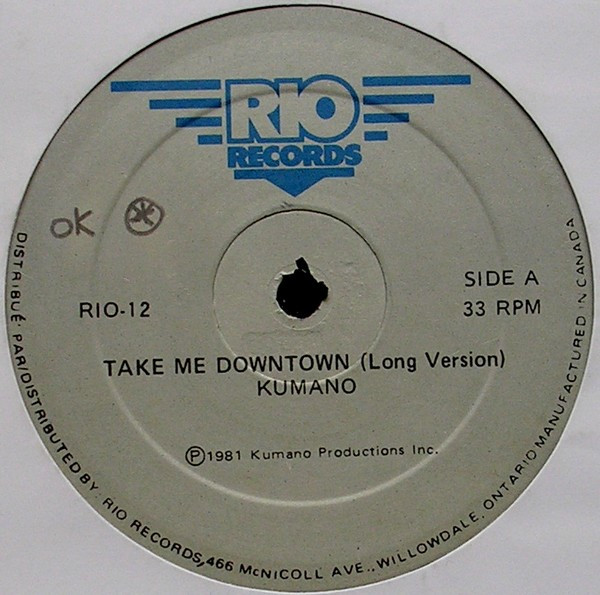 Kumano - Take Me Downtown | Rio Records (RIO 12) - 3