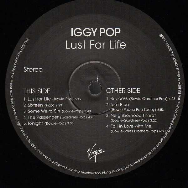 Iggy Pop - Lust For Life | Virgin (B0026275-01) - 3
