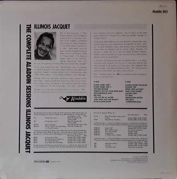 Illinois Jacquet - Illinois Jacquet And His Tenor Sax | Aladdin (803) - 2