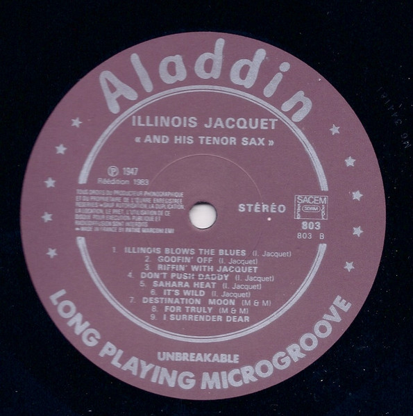 Illinois Jacquet - Illinois Jacquet And His Tenor Sax | Aladdin (803) - 4