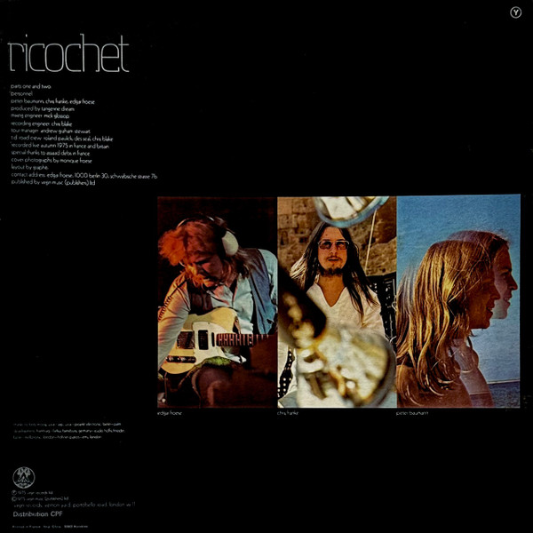 Tangerine Dream - Ricochet | Virgin (940 517) - 2