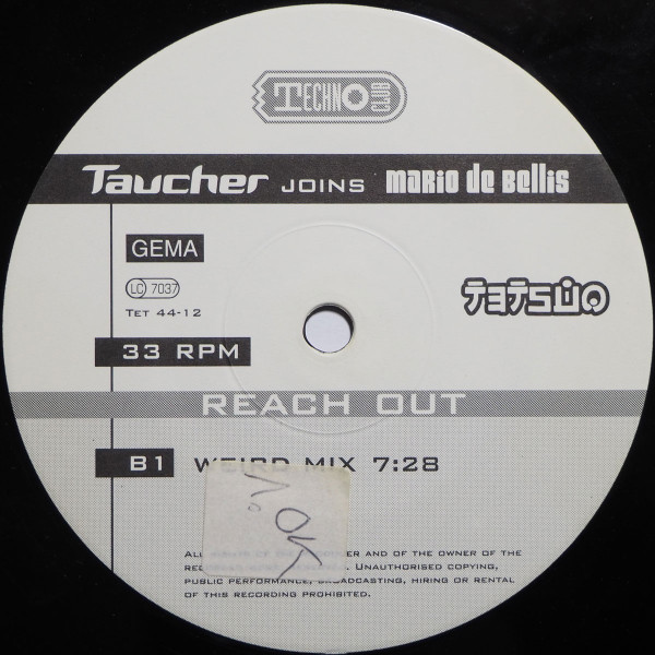Taucher Joins Mario De Bellis - Reach Out | Tetsuo (TET 44-12) - 4