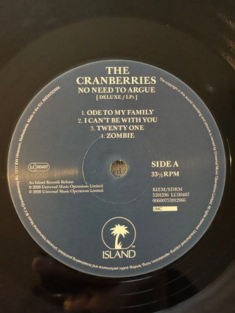 The Cranberries - No Need To Argue | Island Records (5391295) - 4