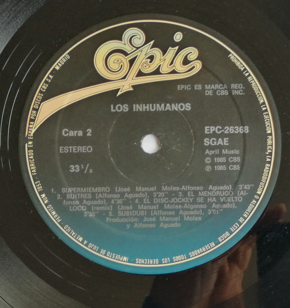Los Inhumanos - Los Inhumanos | Epic (EPC-26368) - 4 Los Inhumanos - Los Inhumanos | Epic (EPC-26368) - 4
