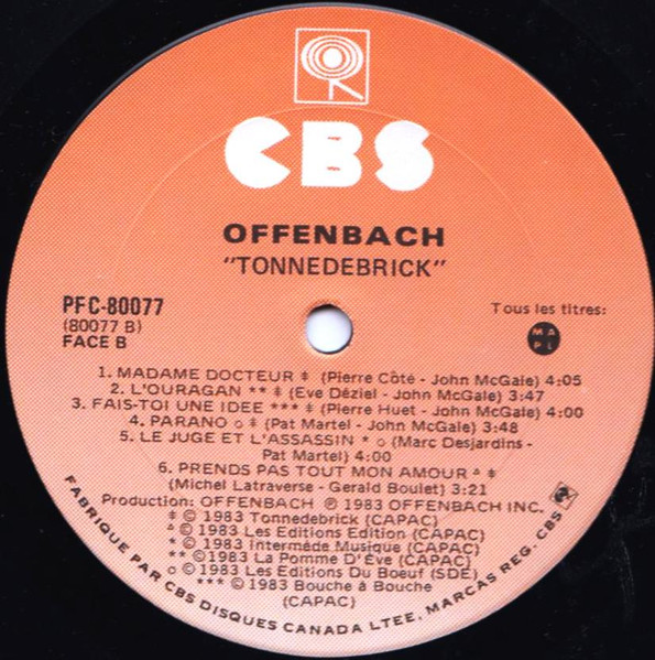 Offenbach - Tonnedebrick | CBS (PFC 80077) - 4