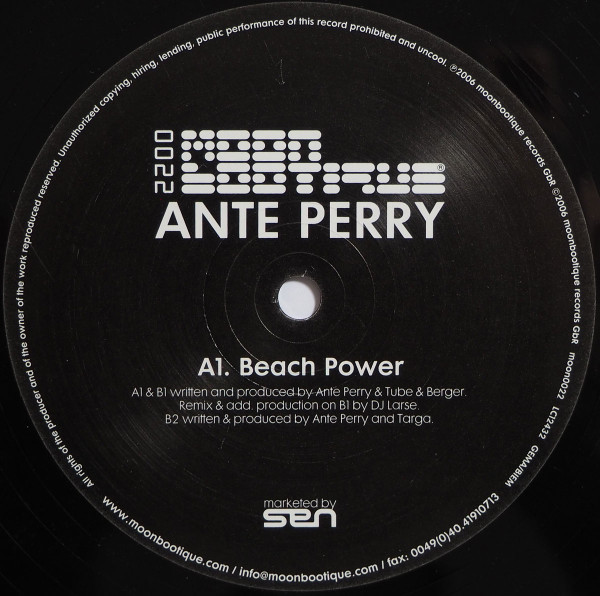 Ante Perry - Beach Power | Moonbootique Records (moon0022) - 2