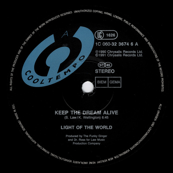 Light Of The World - Keep The Dream Alive | Cooltempo (1C 060 - 3 23674 6) - main