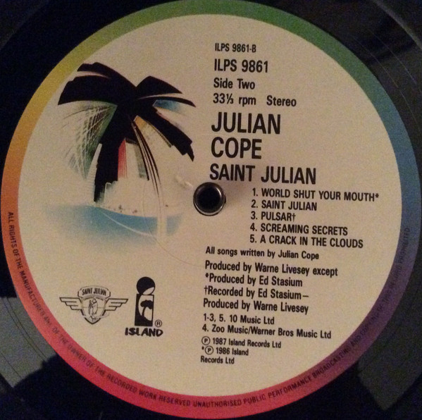 Julian Cope - Saint Julian | Island Records (ILPS 9861) - 4