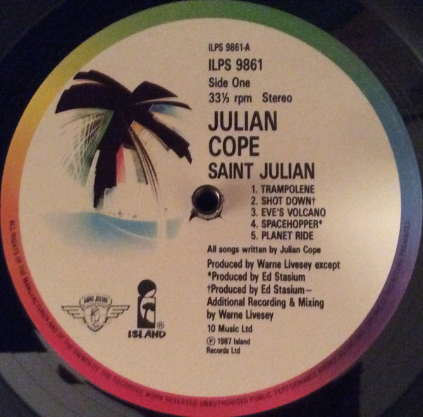 Julian Cope - Saint Julian | Island Records (ILPS 9861) - 3