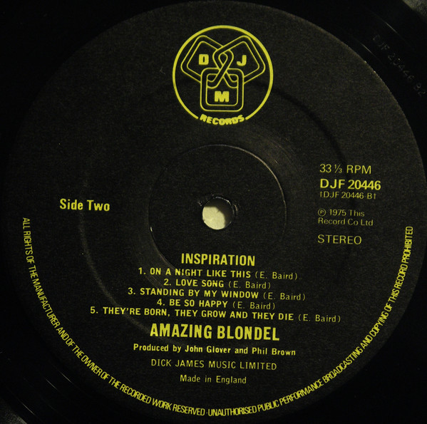 Amazing Blondel - Inspiration | DJM Records (DJF 20446) - 4