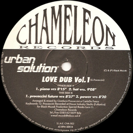 Urban Solution - Love Dub Vol. 1 | Chameleon Records (CHA 002) - main Urban Solution - Love Dub Vol. 1 | Chameleon Records (CHA 002) - main
